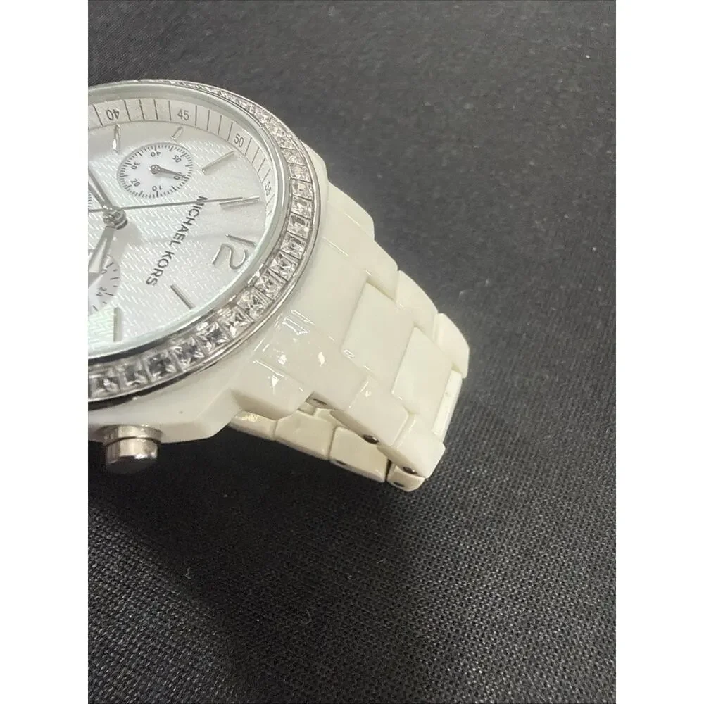 WOMENS MICHAEL KORS RUNWAY MK-5079 MOP DIAL NEW BATTERY 5.5-5.75” BAND (B29)